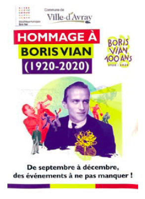 Affiche Hommage Boris Vian à Ville-d'Avray
