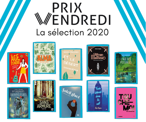 visuel des titres sélectionnés pour le prix vendredi 2020