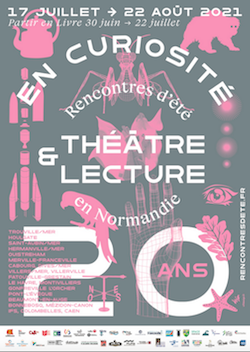 Affiche des Rencontres d'été théâtre et lecture juillet aout 2021