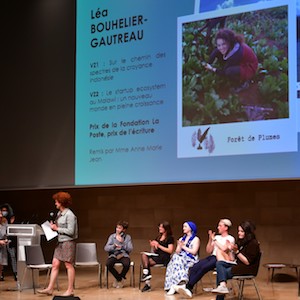 Photo de la cérémonie Zellidja remise du prix de l'écriture Fondation La Poste