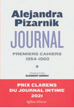 Couverture du livre Alejandra Pizarnik, Journal avec bandeau rouge Prix Clarens