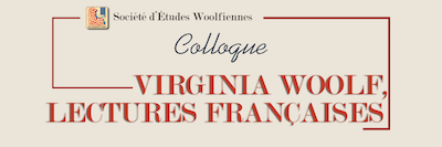 Affiche du colloque, Virginia Woolf, Lectures françaises
