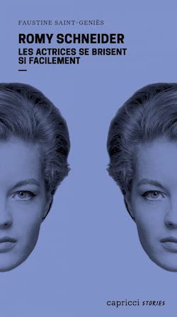 Couverture du livre Romy Schneider, avec photo de l'actrice (moitié du visage)