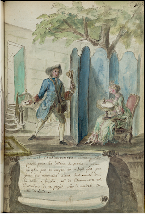 Charles-Germain de Saint-Aubin, dessin, aquarelle, encre et crayon