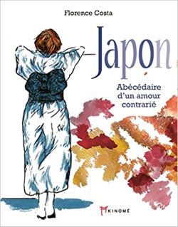 Couverture du livre avec dessin aquarellé d'une japonaise de dos