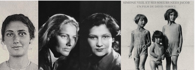Photo en noir et blanc de Simone Veil et ses sœurs, adolescentes