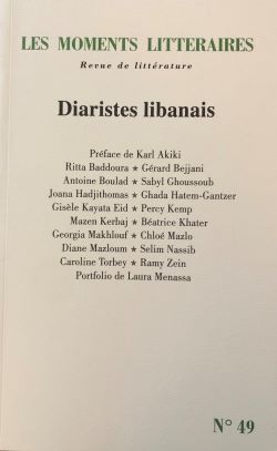 Couverture de la revue avec titre et liste des diaristes libanais qui ont contribué