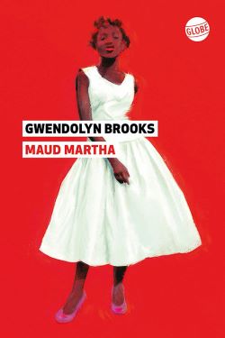 Couverture livre fond rouge avec jeune femme noire américaine en robe blanche