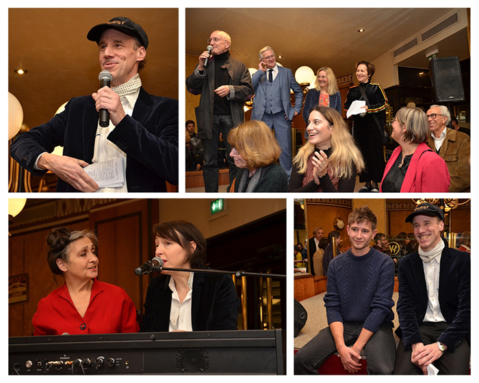 Montage de photos avec lauréats, partenaires, catherine Ringer et Jeanne Cherahl