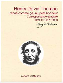 Couverture de la correspondance, tome 2, de Henry David Thoreau