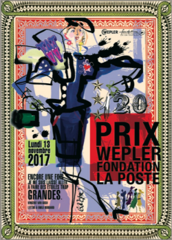 Affiche du Prix Wepler Fondation La Poste 2017 par Christian Lacroix