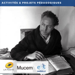 visuel des ateliers pédagogiques de l'école de la 2ème chance avec photo de Jean Giono