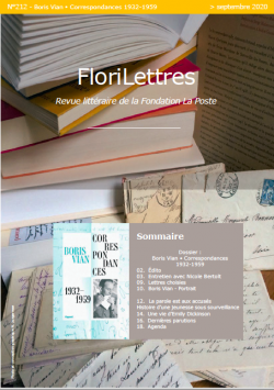 Couverture de FLoriLettres 212