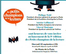 Visuel du lancement de la 9e édition des Petits champions de la lecture