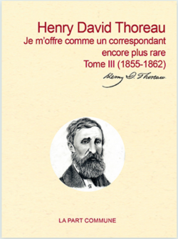 Couverture du tome 3 de la Correspondance de Henry-David Thoreau