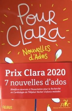 Couverture des Nouvelles d'ados, prix Clara 2020