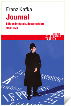 Couverture du livre, Journal de Kafka, dessin représentant Kafka
