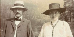 Photo sepia d'Alfred et Lucie Dreyfus