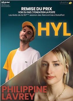 Affiche pour prix Voix du Sud avec photo de HYL et de Philippine Lavrey