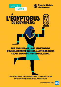 Affiche avec figure égyptienne