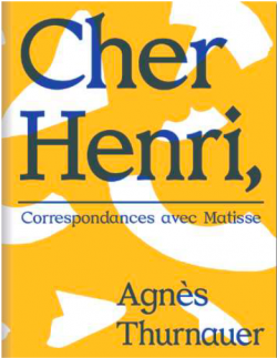 Couverture du livre Cher Matisse, formes blanches sur fond jaune