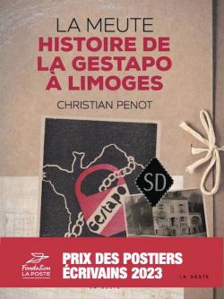 Couverture du livre de Christian Penot sur l'Histoire de la Gestapo à Limoges. Carte de France, carte postale.