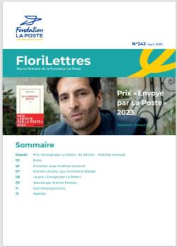 Couverture de FloriLettres 242, sommaire du numéro et photo de Mokhtar Amoudi et de son livre 