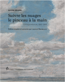 Couverture du livre, reproduction d'un ciel d'Eugène Boudin