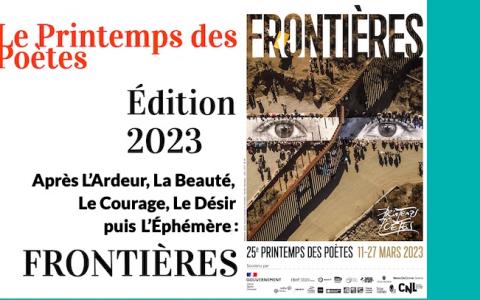 Visuel du Printemps des poètes 2023 avec affiche de JR