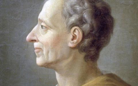 portrait de Montesquieu (de profil)  peinture anonyme
