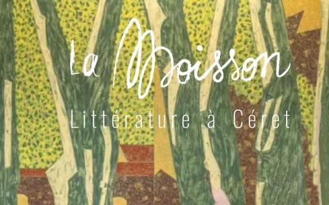 visuel du festival, peinture de troncs d'arbres
