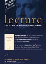 Soirée Fondation La Poste, Lecture de la correspondance de Mallarmé