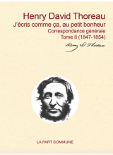 Couverture de la correspondance, tome 2, de Henry David Thoreau