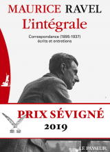 Couverture de la Correspondance de Ravel avec bandeau du Prix Sévigné 2019