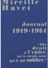 Couverture du livre de Mireille Havet, Journal 1919-1924