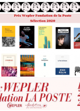 visuel de la sélection 2020 du prix Wepler-Fondation La Poste avec les couvertures des livres 