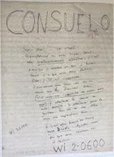 Lettre d'Antoine à Consuelo, New York, hiver 1943