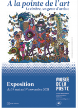 Affiche de l'expo À la pointe de l'art au Musée de La Poste, 2021