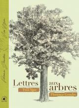 Couverture du livre de Yves Yger et Florence Gendre, Lettres aux arbres, avec essin d'un arbre au crayon