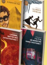 couvertures des 4 livres initiés par l'association Réparer le langage je peux