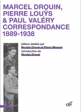 Couverture de la correspondance avec petites photos de Marcel drouin, Pierre Louys et Paul Valery