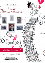 Visuel qui reprend affiche du festival et couverture du livre Moi et Fraçois Mitterrand d'Hervé Le Tellier