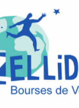 Logo de la Fondation Zellidja, un personnage qui court sur le globe terrestre
