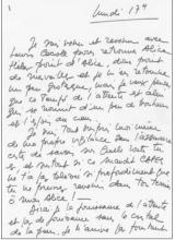 Lettre manuscrite de Frédéric Benrath