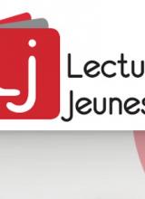 Logo de l'association lecture jeunesse (initiales blanches sur fond rouge et écrit en toutes lettres à côté) 