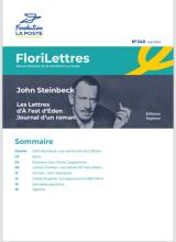 Couverture de FloriLettres 240 avec portrait de John Steinbeck et sommaire du numéro