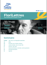 Couverture de FloriLettres 241 avec photo de Jean Vilar et sommaire