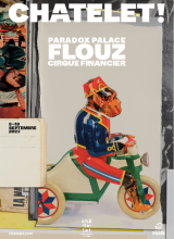 Affiche du spectacle : Un singe de cirque sur un petit vélo
