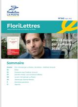 Couverture de FloriLettres 242, sommaire du numéro et photo de Mokhtar Amoudi et de son livre 