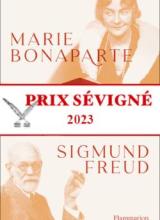 Couverture de la correspondance avec photo de Marie Bonaparte et de Freud et bandeau Prix Sévigné 2023